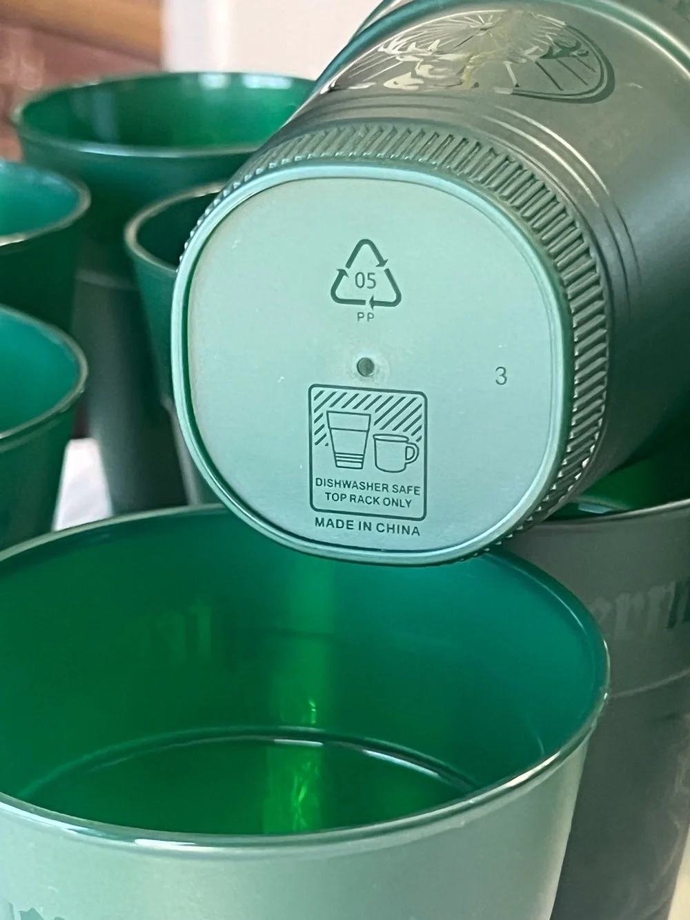 12 Jagermeister Green Plastic Stadium Tumblers Deer Stag Logo Tailgate Unused